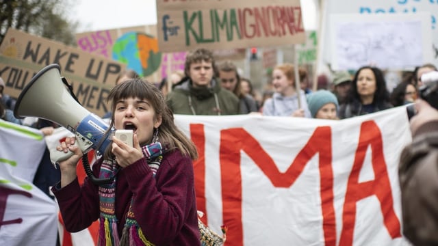 Klima-Demonstranten in Zürich Klima-Demonstranten in Zürich