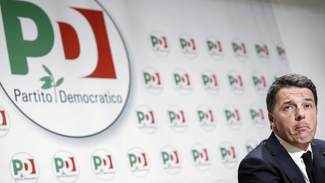 Matteo Renzi am 5. März. Matteo Renzi am 5. März.