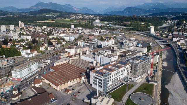 Blick auf die Viscosistadt in Emmen. Blick auf die Viscosistadt in Emmen.