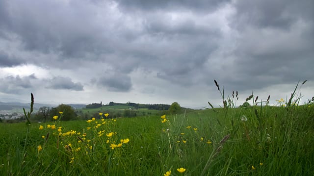 Tiefhängende Wolken über Rosshäusern am 10. Mai. Tiefhängende Wolken über Rosshäusern am 10. Mai.