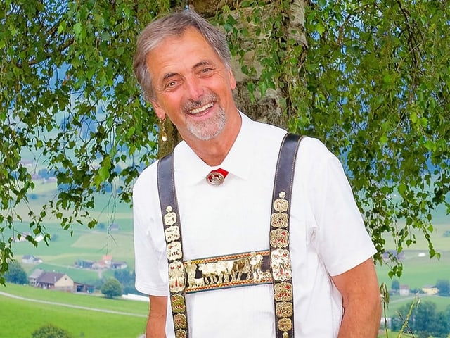 Ein lachender Mann. Ein lachender Mann.