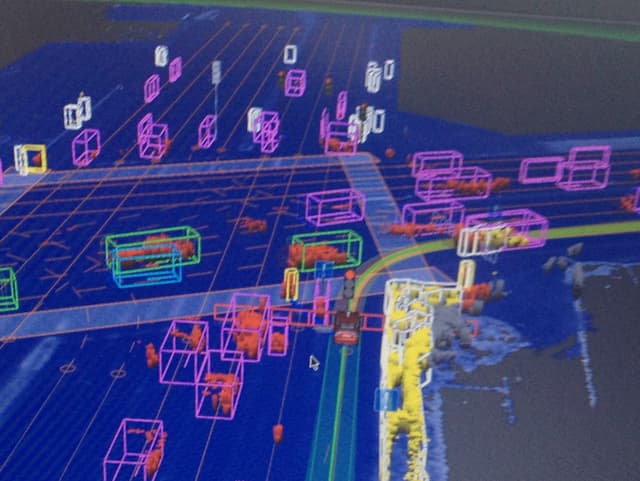Computerdiagramm, auf dem schemhaft eine Strasse und Autos zu sehen sind. Computerdiagramm, auf dem schemhaft eine Strasse und Autos zu sehen sind.