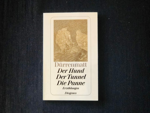 «Der Tunnel und andere Meistererzählungen» von Friedrich Dürrenmatt liegen auf einem dunklen Sessel «Der Tunnel und andere Meistererzählungen» von Friedrich Dürrenmatt liegen auf einem dunklen Sessel