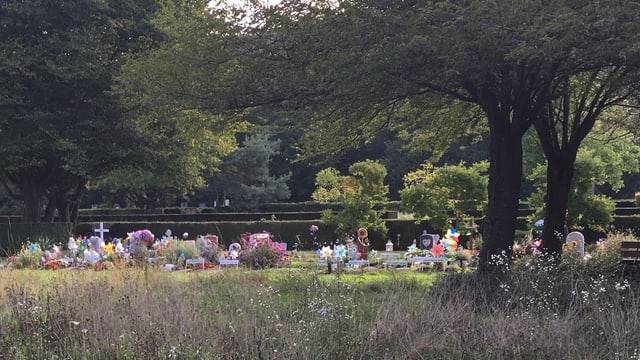 Friedhof Hörnli in Basel, beschmückt für Sternenkinder. Friedhof Hörnli in Basel, beschmückt für Sternenkinder.