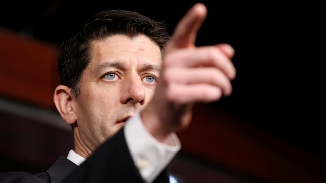 Paul Ryan, Speaker des Repräsentantenhauses, wähernd einer Rede Paul Ryan, Speaker des Repräsentantenhauses, wähernd einer Rede
