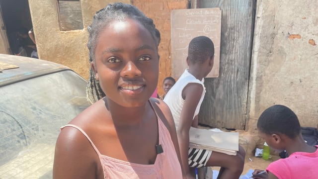 Maria Mabuya, eine 15-jährige Schülerin. Maria Mabuya, eine 15-jährige Schülerin.