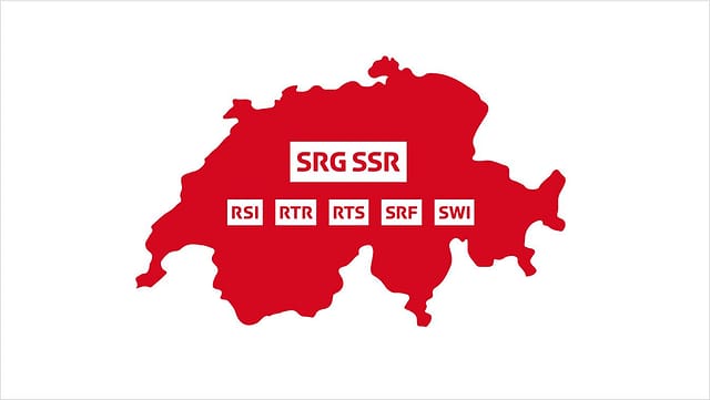 SRG SSR mit den Logos der Unternehmenseinheiten SRG SSR mit den Logos der Unternehmenseinheiten