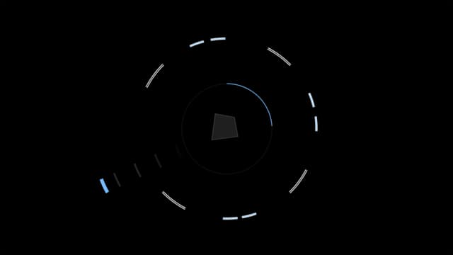 Ein Spiel das aus drei sich bewegenden Kreissegmenten besteht. Ein Spiel das aus drei sich bewegenden Kreissegmenten besteht.