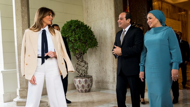 Staatsbesuch von Melania Trump, der Firstlady. Staatsbesuch von Melania Trump, der Firstlady.