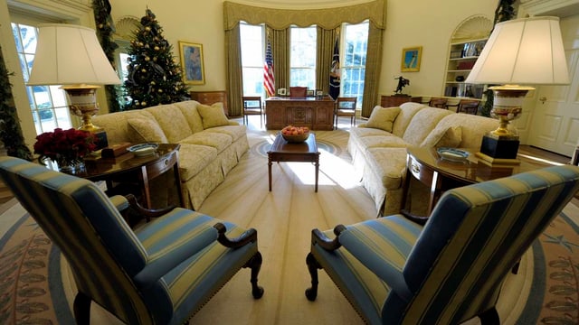 Bild vom Oval Office. Bild vom Oval Office.