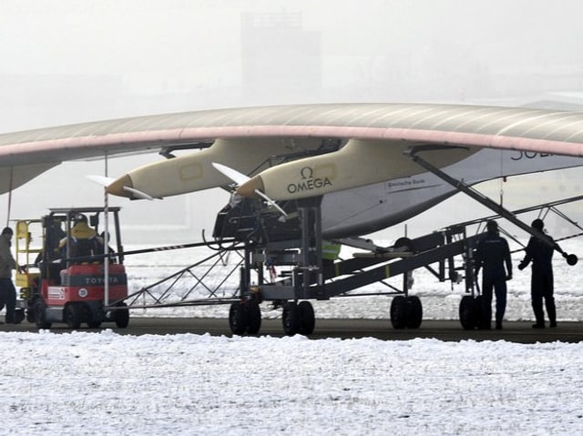 Die «Solar Impulse 1» am Boden