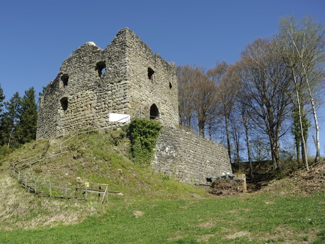 Bild der Burgruine Nünegg in Lieli.