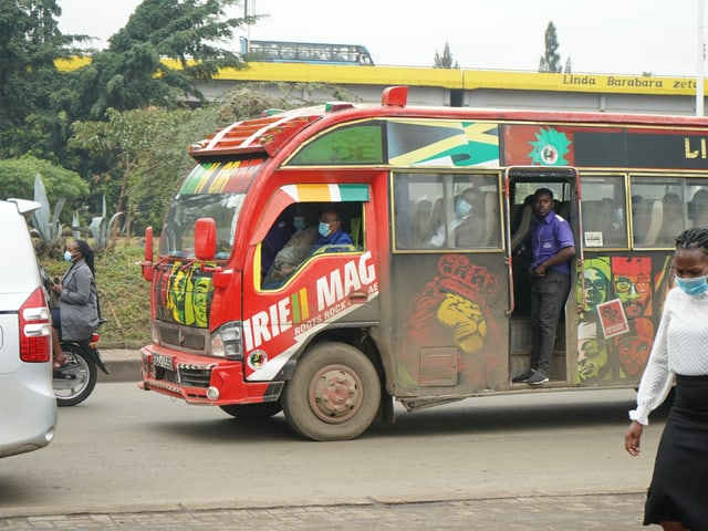 Matatu-Bus in Nairobi. Matatu-Bus in Nairobi.