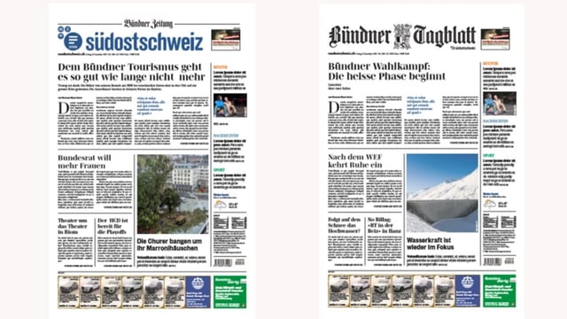 aspect sin las gasettas Südostschweiz e Bündner Tagblatt aspect sin las gasettas Südostschweiz e Bündner Tagblatt
