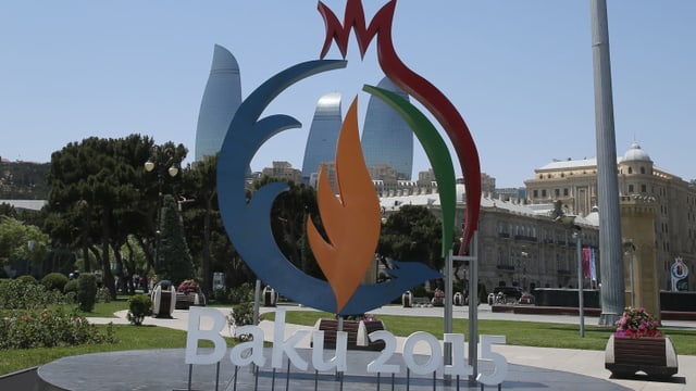 Das Logo der Europa-Spiele in Baku Das Logo der Europa-Spiele in Baku
