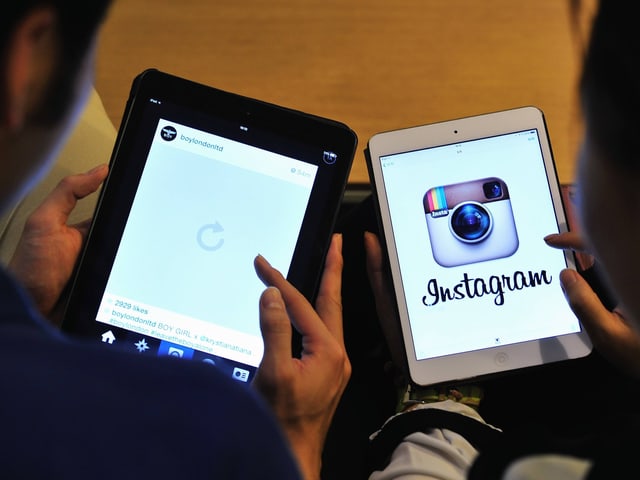 Titelbildschirm von Instagram