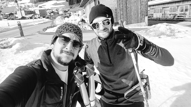 Purtret Serafin Beer sin ils skis da passlung. Purtret Serafin Beer sin ils skis da passlung.