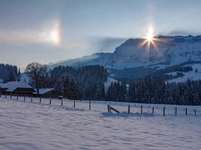 Lichtbrechung am Morgen