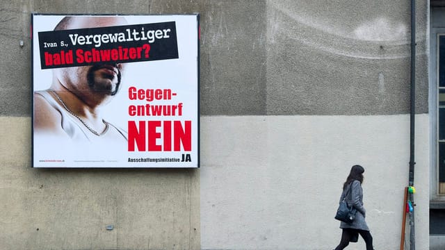 Plakat der Ausschaffungsinitiative Plakat der Ausschaffungsinitiative