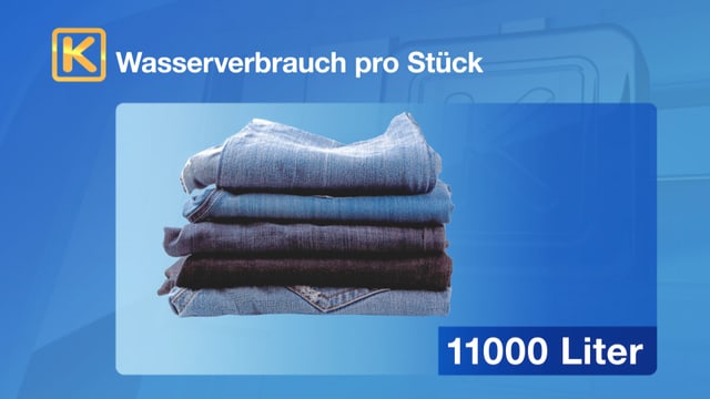 Der virtuelle Wasserverbrauch für ein Paar Jeans Der virtuelle Wasserverbrauch für ein Paar Jeans
