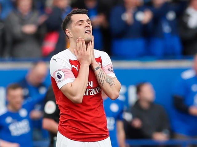 Granit Xhaka mit enttäuschtem Blick.