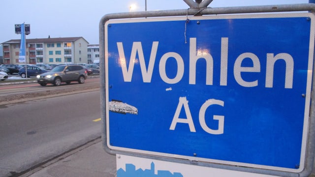 Ortsschild von Wohlen Ortsschild von Wohlen
