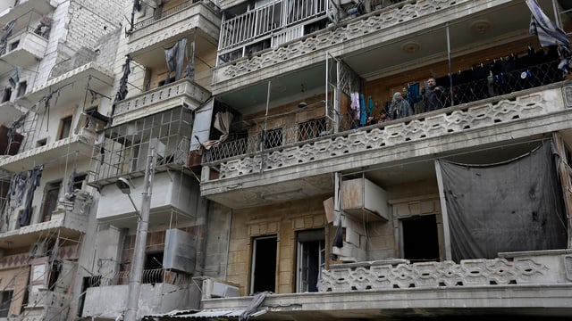 Der zerstörte Ostteil der Stadt Aleppo. Der zerstörte Ostteil der Stadt Aleppo.