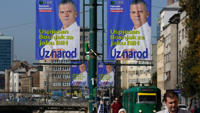 Wahlkampf in Sarajevo. Wahlkampf in Sarajevo.