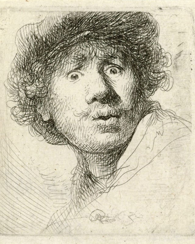 Selbstporträt von Rembrandt. Selbstporträt von Rembrandt.