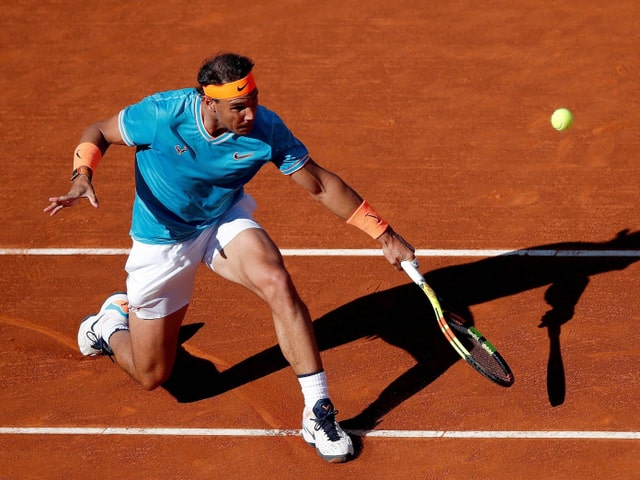 Rafael Nadal im Einsatz in Barcelona. Rafael Nadal im Einsatz in Barcelona.