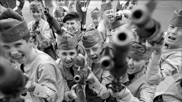 USA: Kinderkadetten in einer amerikanischen Militärakademie, 20. März 1968. USA: Kinderkadetten in einer amerikanischen Militärakademie, 20. März 1968.