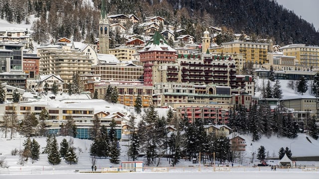 Blick auf St. Moritz Blick auf St. Moritz