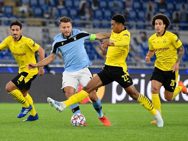 im Spitzenkampf der Gruppe F zwischen Dortmund und Lazio. im Spitzenkampf der Gruppe F zwischen Dortmund und Lazio.