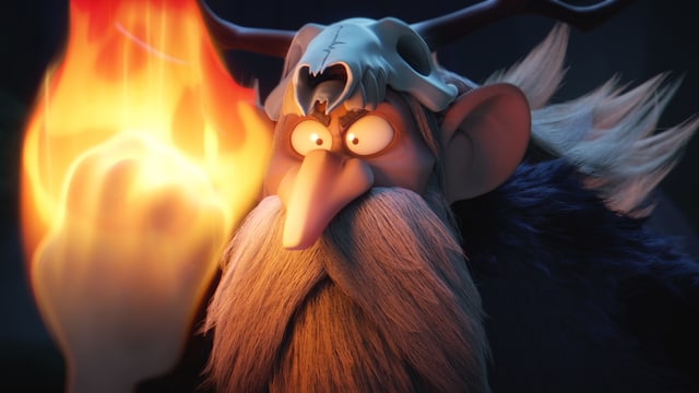 Druide Dämonix mit einer Fackel. Druide Dämonix mit einer Fackel.