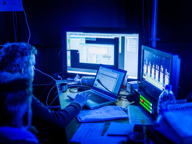 TPC Arbeitsplatz mit Computern.