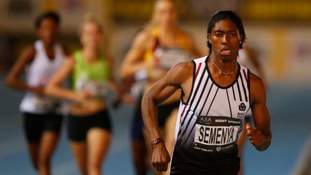 Caster Semenya beim Laufen. Caster Semenya beim Laufen.
