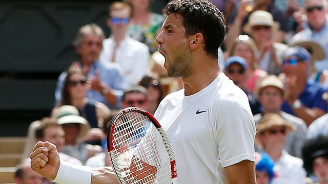 Grosser Jubel bei Grigor Dimitrov. Grosser Jubel bei Grigor Dimitrov.