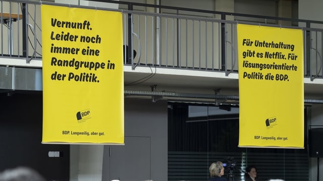 Zwei Wahl-Plakate der BDP Zwei Wahl-Plakate der BDP