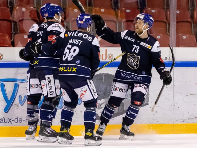 Die Neuenburger vom HC La Chaux-de-Fonds. Die Neuenburger vom HC La Chaux-de-Fonds.