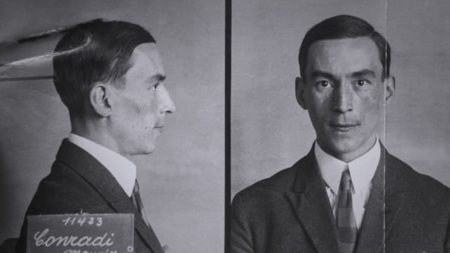 Fotografia d'investigaziun da Moritz Conradi - frontal ed en il profil Fotografia d'investigaziun da Moritz Conradi - frontal ed en il profil
