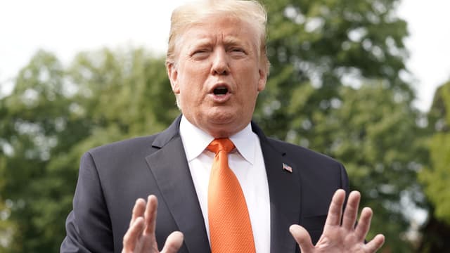Trump hält Rede. Trump hält Rede.