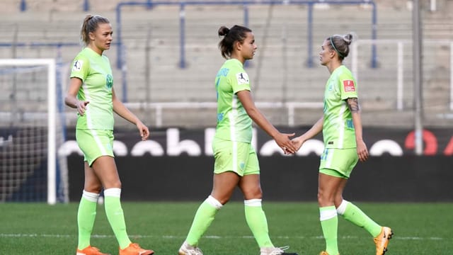 Spielerinnen des VfL Wolfsburg. Spielerinnen des VfL Wolfsburg.