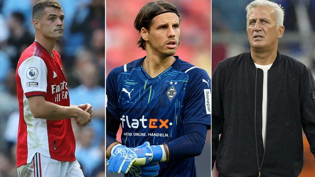 Granit Xhaka, Yann Sommer und Vladimir Petkovic. Granit Xhaka, Yann Sommer und Vladimir Petkovic.