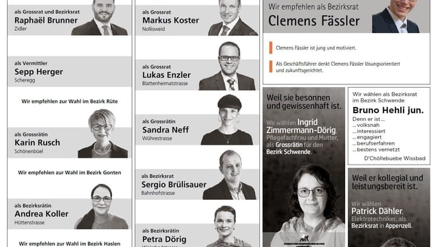 Wahlvorschläge im Appenzeller Volksfreund Wahlvorschläge im Appenzeller Volksfreund