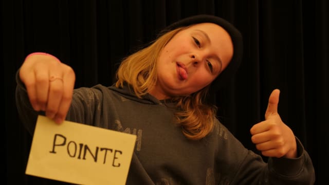 Kinderreporterin macht eine Pointe Kinderreporterin macht eine Pointe