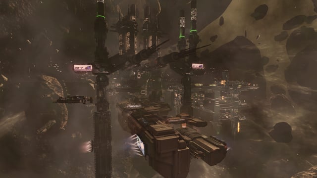 Eine riesige Weltraumstation Eine riesige Weltraumstation