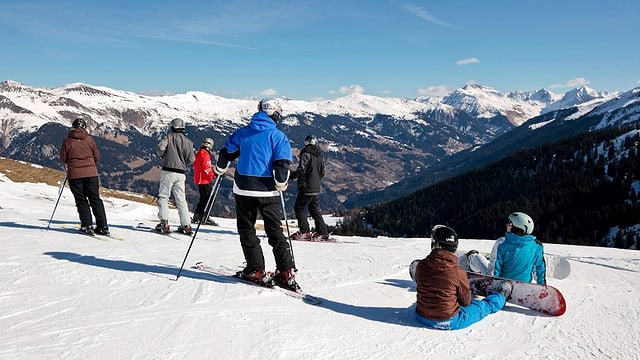 Fotografia che mussa il territori da skis da Tschiertschen. Fotografia che mussa il territori da skis da Tschiertschen.