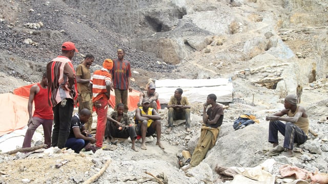 Arbeiter in Kobaltmine Katanga. Arbeiter in Kobaltmine Katanga.