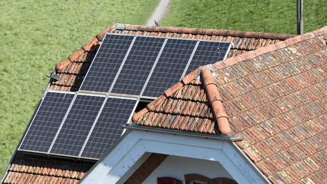 Dach mit Solarzellen Dach mit Solarzellen