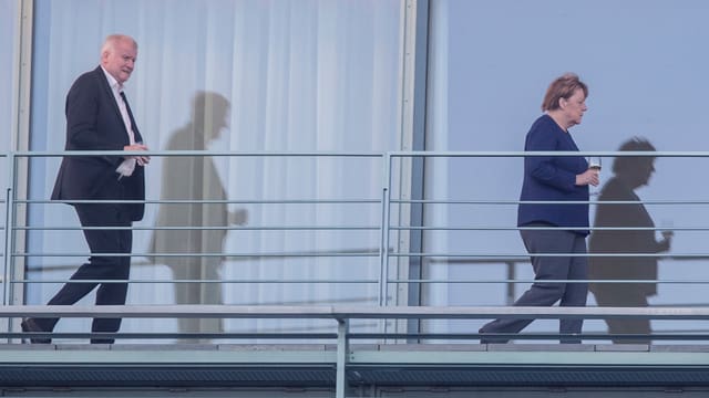 Seehofer und Merkel. Seehofer und Merkel.